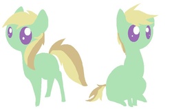 Size: 695x440 | Tagged: safe, artist:angelstar000, apple mint, g4, apple family member, colt, female, filly, gender, male, rule 63, self ponidox