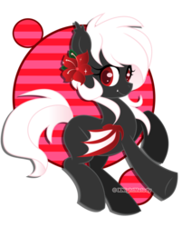 Size: 801x998 | Tagged: safe, artist:xnightmelody, oc, oc only, bat pony, pony, flower, solo