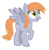 Size: 592x599 | Tagged: safe, artist:durpy, orange box, pegasus, pony, g4, background pony, female, mare, raised hoof, simple background, solo, white background