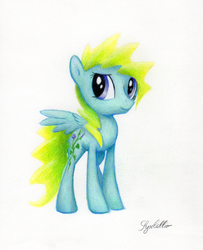 Size: 1223x1506 | Tagged: safe, artist:syncallio, morning glory, g1, g4, female, g1 to g4, generation leap, race swap, solo, traditional art