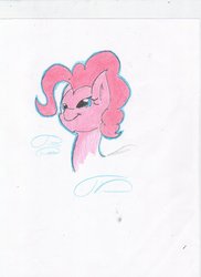 Size: 850x1170 | Tagged: safe, artist:digitaldomain123, pinkie pie, g4, colored, female, solo, traditional art