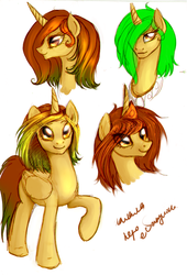 Size: 716x1053 | Tagged: safe, artist:discordthetrollest, artist:zerosmhr17, oc, oc only, alicorn, pony, alicorn oc, crown