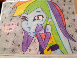 Size: 800x600 | Tagged: safe, artist:hamabeadsponies, rainbow dash, equestria girls, g4, female, solo