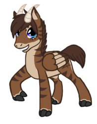 Size: 425x543 | Tagged: dead source, safe, artist:bright ink, oc, oc only, bicorn, pony, hipparion, horn, multiple horns, prehistoric, simple background, solo, transparent background