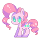 Size: 80x80 | Tagged: safe, artist:x0x0-x0x0, pinkie pie, g4, female, lowres, simple background, solo, transparent background