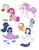 Size: 1280x1656 | Tagged: safe, artist:cold-blooded-twilight, artist:hazama, applejack, fluttershy, pinkie pie, princess celestia, princess luna, rainbow dash, rarity, twilight sparkle, g4, belly, big belly, carrot, chubby, chubby cheeks, chubbylestia, colored, crumbs, donut, drool, fat, heart, mane six, pie, pudgy pie, raritubby, stuffed, stuffing, twilard sparkle, wide hips