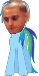 Size: 500x960 | Tagged: safe, rainbow dash, g4, 1000 hours in ms paint, alex d, ambiguous gender, face, ms paint, solo
