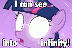 Size: 480x320 | Tagged: safe, edit, edited screencap, screencap, twilight sparkle, pony, g4, my little pony: friendship is magic, the cutie mark chronicles, female, filly, filly twilight sparkle, glowing eyes, image macro, solo