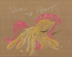 Size: 922x738 | Tagged: safe, artist:getchanoodlewet, fluttershy, g4, female, solo, traditional art