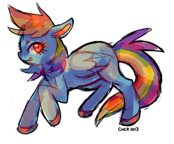 Size: 1260x1050 | Tagged: safe, artist:cherivinca, rainbow dash, g4, female, solo