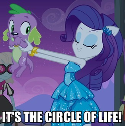 Size: 326x329 | Tagged: safe, rarity, spike, dog, equestria girls, g4, my little pony equestria girls, circle of life, disney, exploitable meme, meme, spike the dog, the lion king