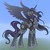 Size: 800x800 | Tagged: safe, artist:kaborto, artist:sculpting-with-acid, oc, oc only, oc:black stallion, alicorn, pony, alicorn oc, minecraft, minecraft pixel art, pixel art, solo