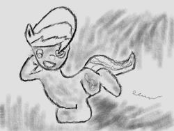 Size: 640x480 | Tagged: safe, artist:elusive, octavia melody, g4, art academy, female, miiverse, practice sketch, solo, trace
