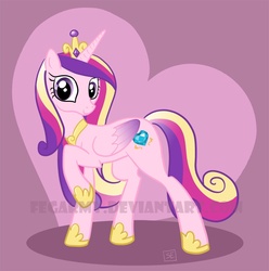 Size: 800x808 | Tagged: safe, artist:erysz, princess cadance, alicorn, pony, g4, female, mare, raised hoof, solo