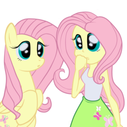 Size: 1500x1500 | Tagged: safe, artist:roselladoll1, fluttershy, human, equestria girls, g4, human ponidox, square crossover