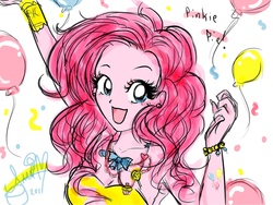 Size: 1600x1200 | Tagged: safe, artist:virtualsakura, pinkie pie, human, g4, female, humanized, solo