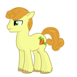 Size: 2000x2000 | Tagged: safe, artist:shark-sheep, carrot top, golden harvest, earth pony, pony, g4, male, rule 63, simple background, solo, stallion, transparent background, unshorn fetlocks