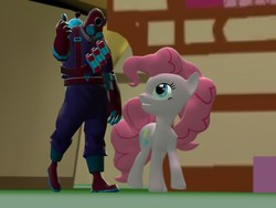 Size: 1024x768 | Tagged: safe, artist:php74, pinkie pie, g4, 3d, crossover, gmod, lun pyro, luna team, pyro (tf2), team fortress 2, the pyro
