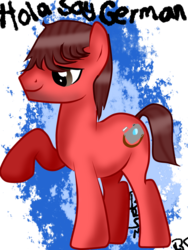 Size: 774x1032 | Tagged: safe, artist:braesmile, pony, camera, german garmendia, holasoygerman, ponified, simple background, solo, spanish, text, transparent background, youtube