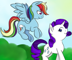 Size: 1200x1000 | Tagged: safe, artist:tomcolt15, rainbow dash, rarity, g4, female, lesbian, ship:raridash, shipping