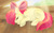 Size: 800x500 | Tagged: safe, artist:donenaya, apple bloom, earth pony, pony, g4, bow, female, filly, prone, solo