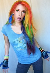 Size: 1450x2109 | Tagged: safe, artist:ellybethe, rainbow dash, human, g4, cosplay, irl, irl human, photo, solo