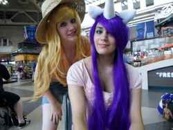 Size: 3072x2304 | Tagged: safe, artist:kmcwilliams94, applejack, rarity, human, g4, cosplay, irl, irl human, photo