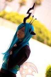 Size: 638x960 | Tagged: source needed, safe, artist:thestormypetrelofcosplay, queen chrysalis, human, g4, anime expo, cosplay, irl, irl human, photo, solo