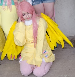 Size: 1280x1315 | Tagged: safe, artist:megelo, fluttershy, human, g4, cosplay, irl, irl human, photo