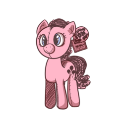 Size: 500x500 | Tagged: safe, artist:strabarybrick, pinkie pie, g4, c:, female, plushie, poni, ponk, simple background, smiling, solo, toy, transparent background