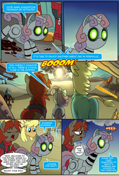 Size: 1483x2200 | Tagged: safe, artist:madmax, rarity, oc, oc:annabelle, oc:double tap, giraffe, pony, robot, robot pony, unicorn, fallout equestria, fallout equestria: anywhere but here, fallout equestria:shining hearts, g4, ants, blank flank, butt, clothes, comic, does not compute, fanfic, female, filly, foal, giant ant, hooves, horn, mushroom cloud, mutant, open mouth, plot, post-apocalyptic, solo, sweetie bot, wasteland