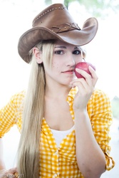 Size: 600x900 | Tagged: source needed, safe, artist:feliciacat, applejack, human, g4, cosplay, irl, irl human, photo, solo