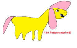 Size: 1287x803 | Tagged: safe, fluttershy, g4, 1000 hours in ms paint, crappy art, female, m8, ms paint, ruse, solo