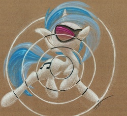 Size: 813x748 | Tagged: safe, artist:getchanoodlewet, dj pon-3, vinyl scratch, g4, female, solo, traditional art