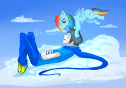 Size: 1018x716 | Tagged: safe, artist:brixyfire, rainbow dash, g4, crossover, homestuck, john egbert