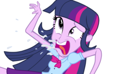 Size: 2500x1456 | Tagged: safe, artist:destinyshirshuxd, twilight sparkle, equestria girls, g4, derp, drool, female, solo