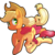 Size: 1000x1000 | Tagged: safe, artist:zoiby, apple bloom, applejack, g4, simple background, transparent background