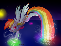 Size: 1600x1200 | Tagged: safe, artist:zoiby, rainbow dash, g4, action pose, female, solo