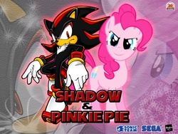 Size: 1024x768 | Tagged: safe, artist:lightdegel, pinkie pie, g4, crossover, male, shadow the hedgehog, sonic the hedgehog, sonic the hedgehog (series), wallpaper