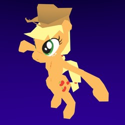 Size: 640x640 | Tagged: safe, applejack, g4, 3d, blender, female, low poly, poly, solo