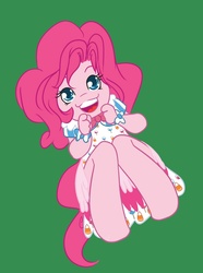Size: 916x1230 | Tagged: safe, artist:fluffikitten, pinkie pie, earth pony, anthro, g4, clothes, dress, female, gala dress, solo