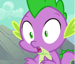 Size: 624x540 | Tagged: safe, screencap, spike, a dog and pony show, g4, animated, licking, licking lips, reaction image, tongue out