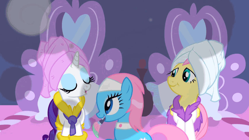 423367 - safe, screencap, aloe, fluttershy, lotus blossom, rarity