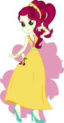 Size: 570x1080 | Tagged: safe, artist:rariedash, cherry jubilee, equestria girls, g4, clothes, dress, equestria girls-ified, female, high heels, shoes, simple background, solo, transparent background