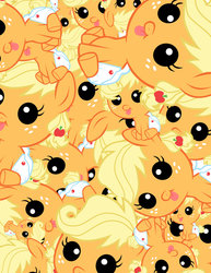 Size: 1024x1325 | Tagged: safe, artist:spring breeze, applejack, g4, babyjack, clone, foal, jackletree, multeity, so much pony