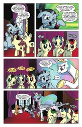 Size: 716x1100 | Tagged: safe, idw, official comic, princess celestia, professor inkwell, alicorn, pony, unicorn, g4, my little pony micro-series, spoiler:comic, spoiler:comicm08, baby huey, butt, dewey (pony), dewey duck, ducktales, female, halo, huey (pony), huey dewey and louie, huey duck, idw advertisement, louie (pony), louie duck, mare, musical instrument, plot, ponified, preview, trumpet