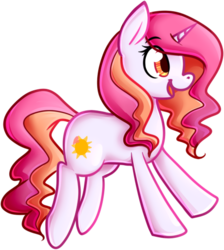 Size: 456x509 | Tagged: safe, artist:littlepinkalpaca, oc, oc only, oc:summer love, pony, unicorn, female, happy, mare, solo