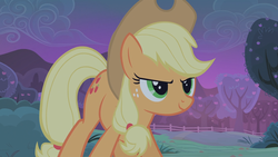 Size: 1920x1080 | Tagged: safe, screencap, applejack, bats!, g4, my little pony: friendship is magic, female, solo