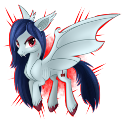 Size: 1617x1613 | Tagged: safe, artist:wolframclaws, bat pony, fruit bat, pony, adventure time, male, marceline, ponified, simple background, solo, transparent background