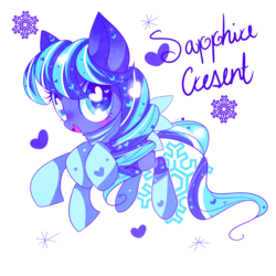 Size: 1000x1000 | Tagged: safe, artist:ipun, oc, oc only, oc:sapphire crescent, earth pony, pony, clothes, heart, heart eyes, scarf, simple background, solo, transparent background, wingding eyes